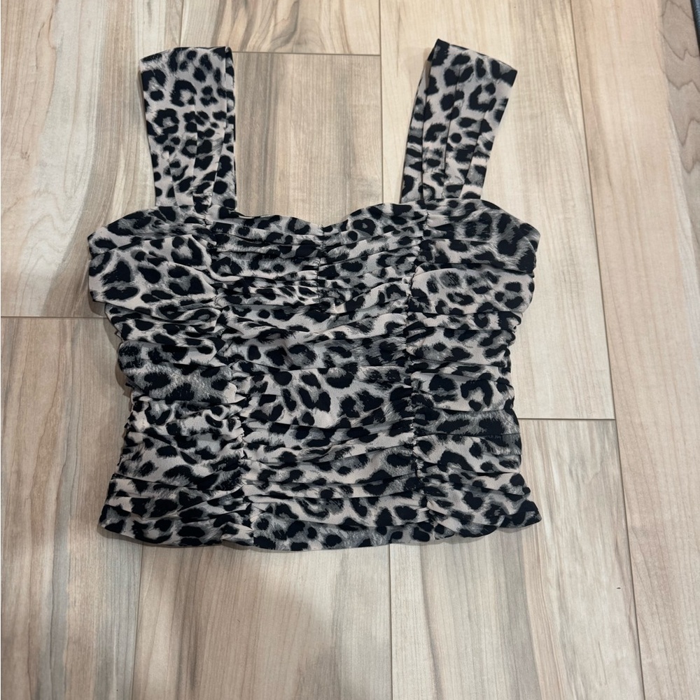 Express Leopard Print Top XS